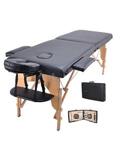Cool Baby Portable Spa Bed Folding Facial Adjustable Lash Tattoo Table with Headrest Armrest Black  - Image 1