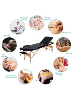 Cool Baby Portable Spa Bed Folding Facial Adjustable Lash Tattoo Table with Headrest Armrest Black  - Image 4