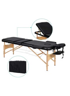 Cool Baby Portable Spa Bed Folding Facial Adjustable Lash Tattoo Table with Headrest Armrest Black  - Image 2