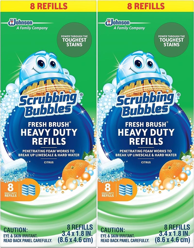 Scrubbing Bubbles (2 Pack), Fresh Brush HEAVY DUTY Refills, 8 ct. ea. - Image 1