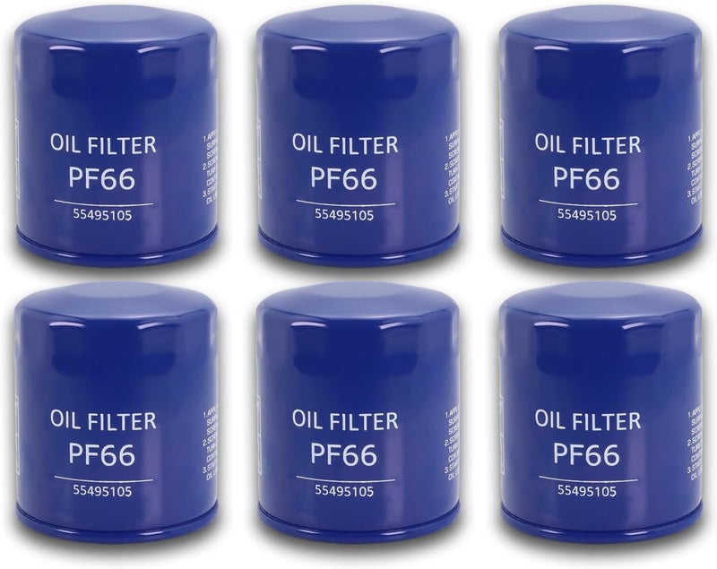 Kefly PF66 Engine Oil Filter - 6 Pack Compatible with Chevy, GMC, and Cadillac Models - Image 1