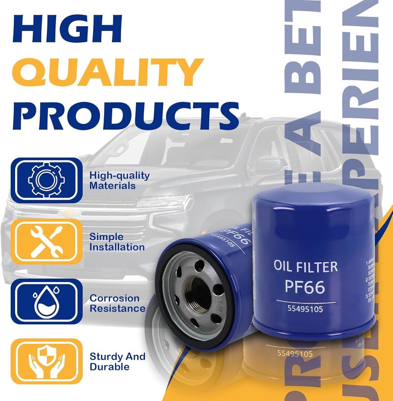 Kefly PF66 Engine Oil Filter - 6 Pack Compatible with Chevy, GMC, and Cadillac Models - Image 5