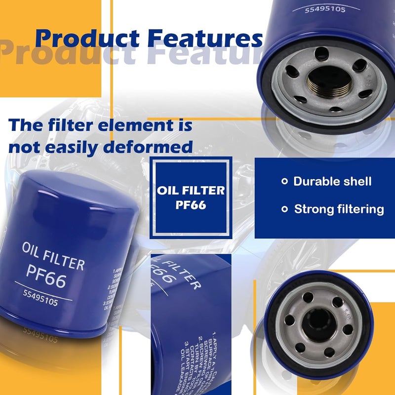 Kefly PF66 Engine Oil Filter - 6 Pack Compatible with Chevy, GMC, and Cadillac Models - Image 4
