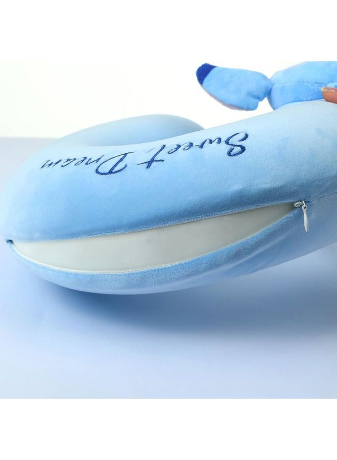 Miniso وسادة عنق من مجموعة حفلة العشاء ديزني ستيتش (ستيچ) من فوم الذاكرة للسفر، دمية ستيتش اللطيفة، أساسيات للطائرات، الرحلات الطويلة، السيارة - Image 3