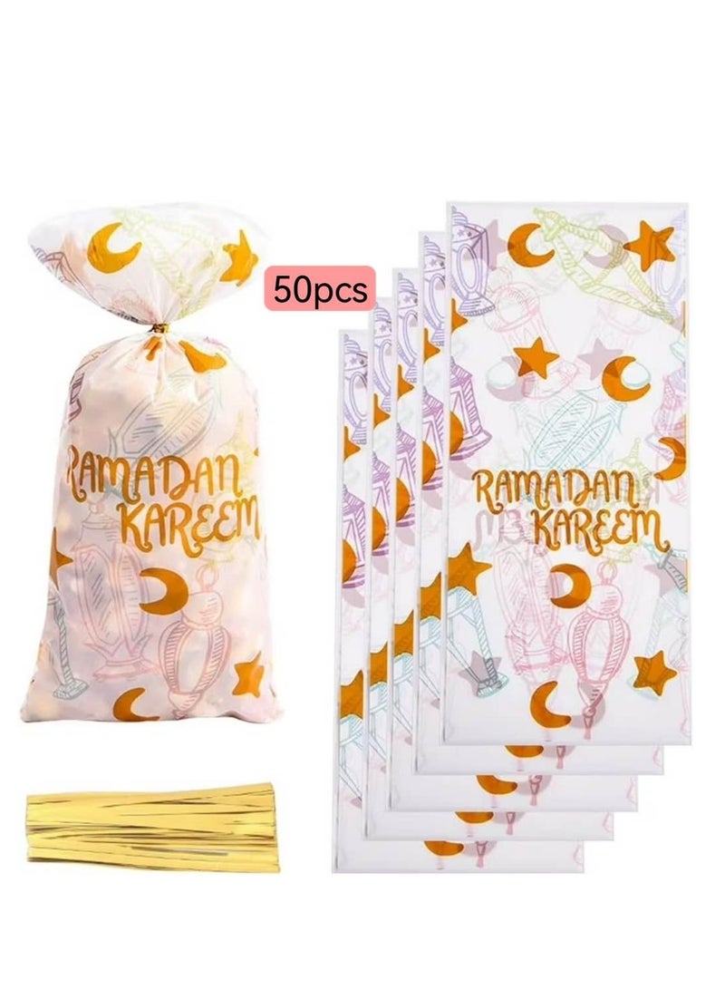 100 Pcs Ramadan Eid Goodie Bags Eid Mubarak Gift Bags Ramadan Kareem Eid Mubarak Decorations - Image 4