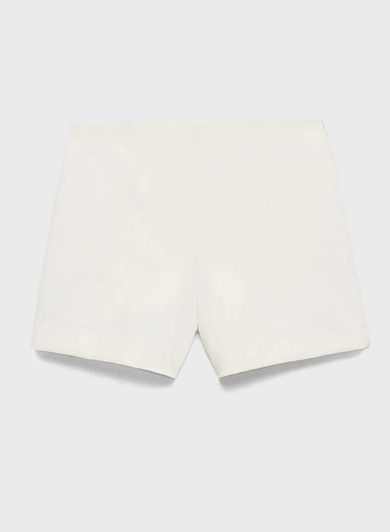 MANGO Straight Mid Rise Shorts