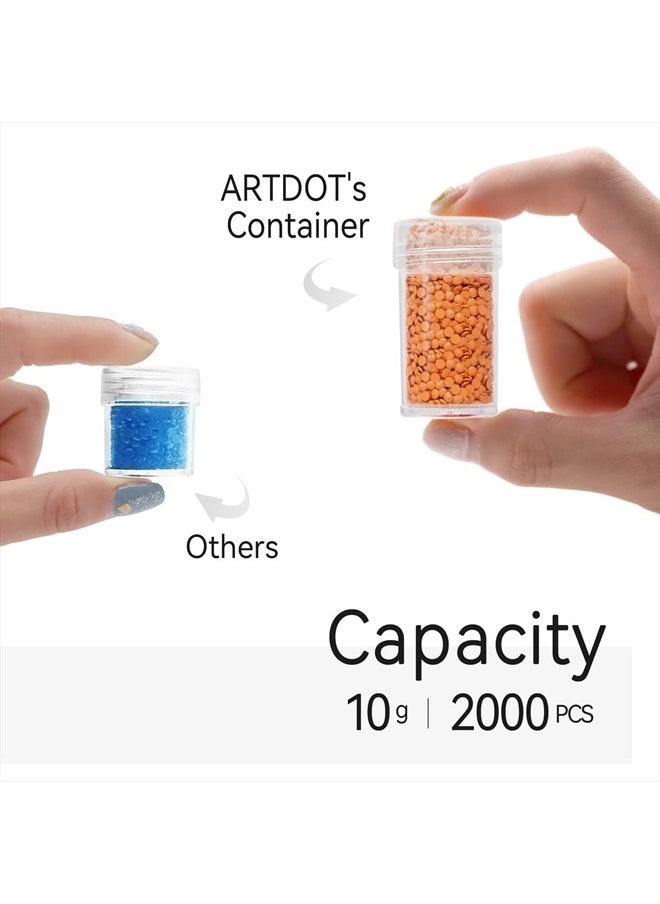 ARTDOT Diamond Painting Storage Containers, 30 Slots Diamond Painting Kits Accessories and Tools Portable Diamond Painting Organizer Case for 5D Diamond Beads Jewelry Rings (Blue)  - Image 3