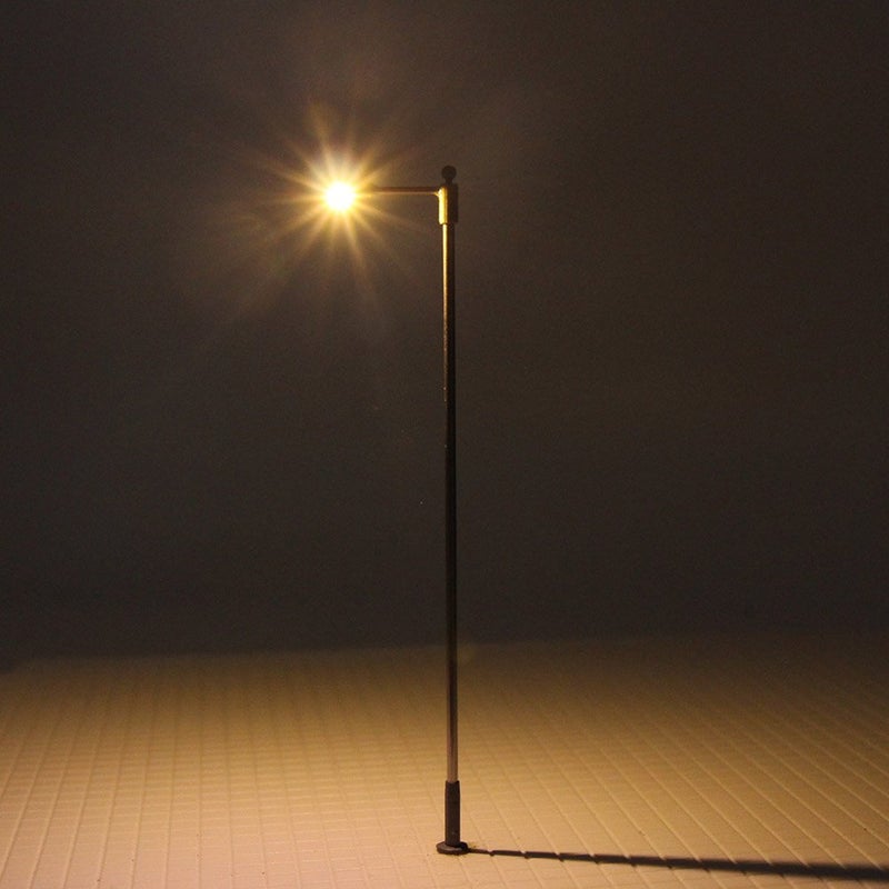 Evemodel LQS10 10pcs Model Railway Train Lamp Post Street Lights HO OO Scale LEDs New - Image 2