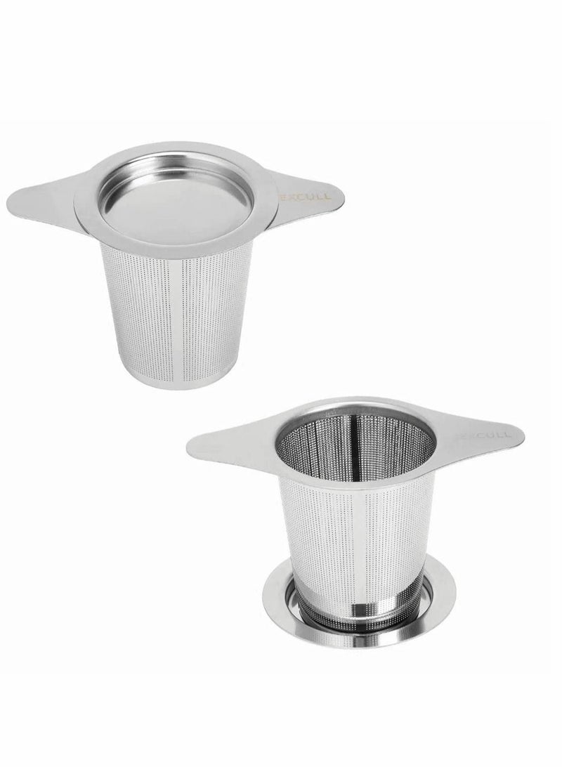 SYOSI Stainless Steel Tea Infuser, Premium Tea Strainer with Two Handles & Large Capacity for Loose Tea Leaf, Classic Metal Mesh Tea Filter for Cups, Mugs, Teapots  - Image 1