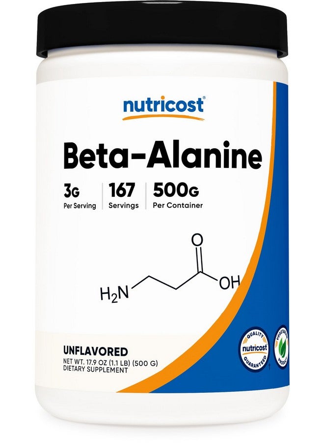 Nutricost Beta Alanine Powder 500 Grams (1.1Lbs) Pure Beta Alanine Gluten Free & Non Gmo - Image 2