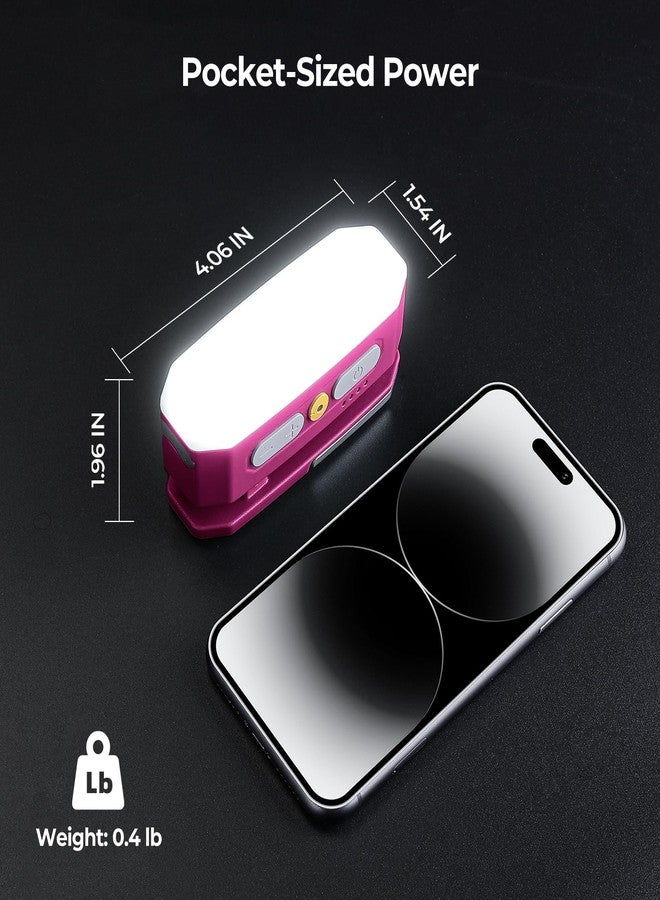 BougeRV Movable Area Light, Rechargeable Camping Lantern, 3200mAh Portable Camping Light, IP65 Waterproof, Camp Lamp for Tent, Power Outages, Emergency, Outdoor(Magenta) - Image 2
