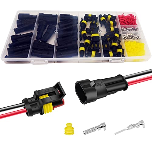 Twippo 20 Kits 2 Pin Connector Automotive Electrical Connectors 2 Wire Connectors Waterproof Connector Quick Disconnect and Connect 22-16 AWG - Image 1