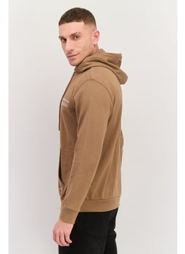 Gazzarrini Men Brand Logo Long Sleeves Hoodie, Brown  - Image 2