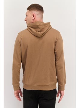 Gazzarrini Men Brand Logo Long Sleeves Hoodie, Brown  - Image 3
