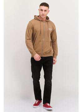 Gazzarrini Men Brand Logo Long Sleeves Hoodie, Brown  - Image 4