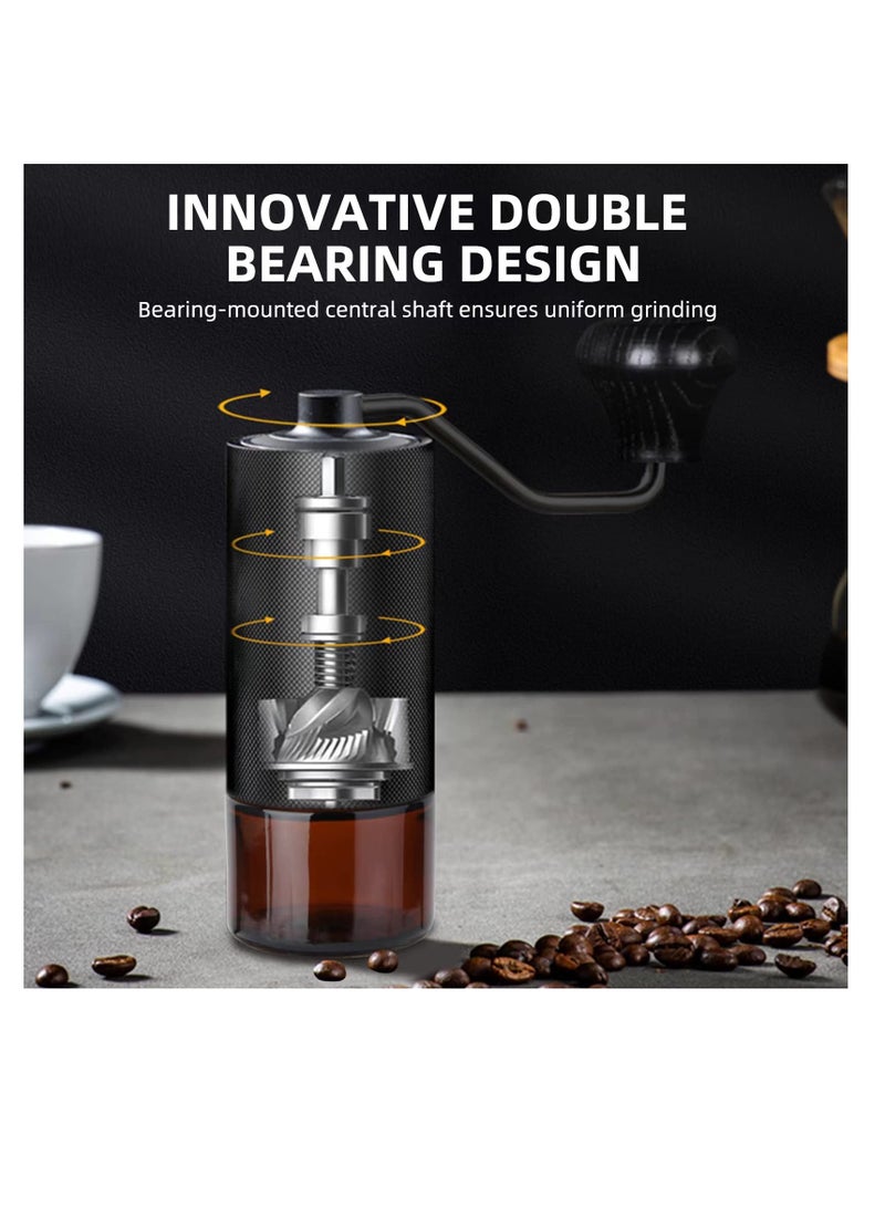 SOLARAE Manual Coffee Grinder, Portable Conical Burr Coffee Grinder, with Precise Grind Settings, Uniform Grinding, Faster Grinding Efficiency, for Full Coffee Flavor at Home, Office, Travel, Camping - Image 2