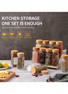 KITCHENOO 24 Hour Glass Jars 120ml Jar with Bamboo Lids - Complete Set of Infuser Organizers with Labels, Funnel and Cleaning Brush  - Image 5