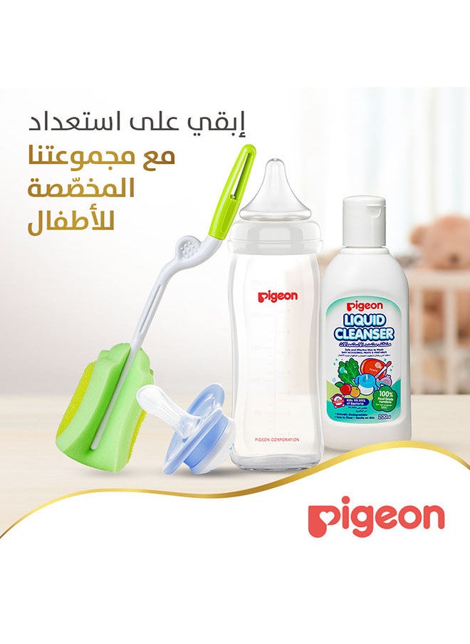 pigeon - سوفت تاتش بيريستالتيك بلس قارورة زجاجية سعة 240 مل ذات رقبة واسعة - Image 1
