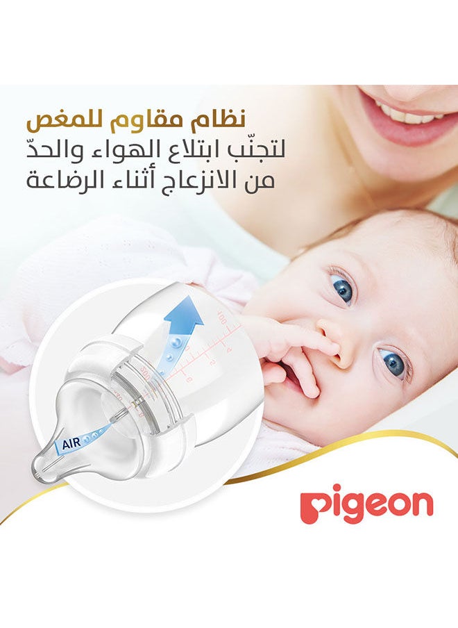pigeon - سوفت تاتش بيريستالتيك بلس قارورة زجاجية سعة 240 مل ذات رقبة واسعة - Image 1