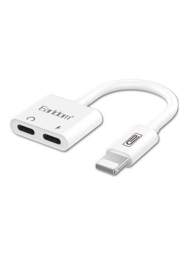 NIBEMINENT Charging Lightning Adapter For Apple iPhone 7 and Above White - Image 1