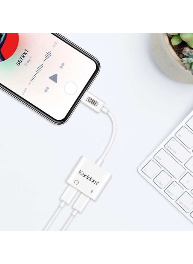 NIBEMINENT Charging Lightning Adapter For Apple iPhone 7 and Above White - Image 4