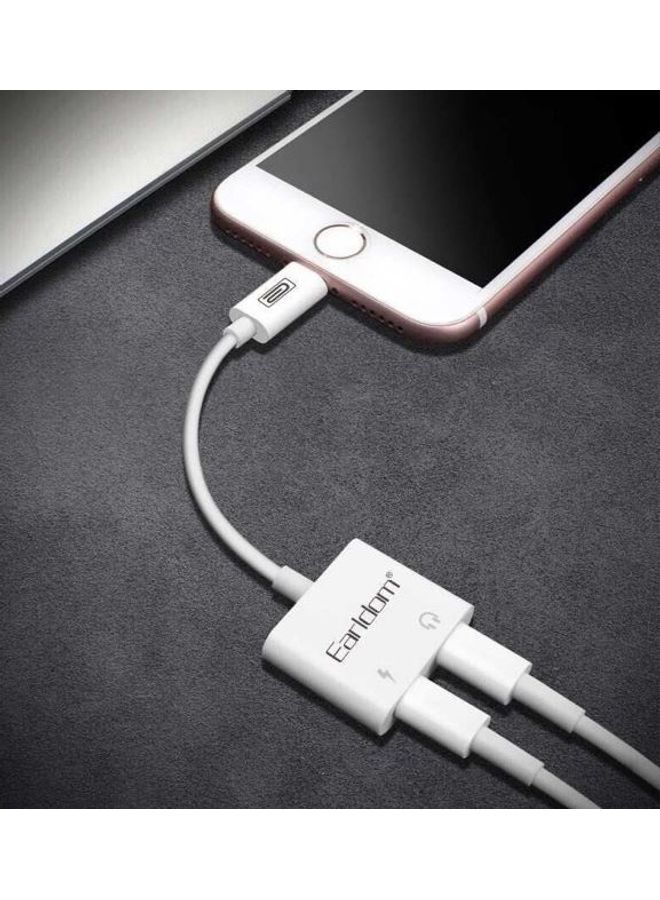 NIBEMINENT Charging Lightning Adapter For Apple iPhone 7 and Above White - Image 3