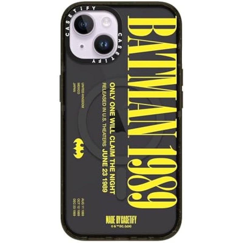 Casetify Impact iPhone 14 Case 【Batman Co-Lab / 4X Military Grade Drop Tested / 8.2ft Drop Protection/Compatible with Magsafe】 - Batman 1989 - Clear Black - Image 4