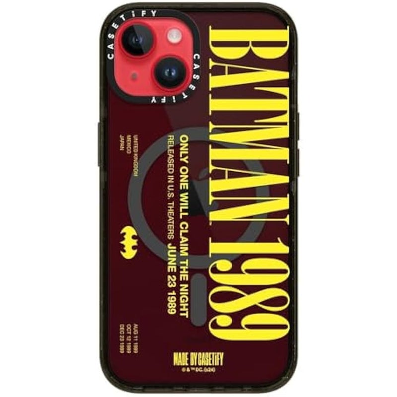 Casetify Impact iPhone 14 Case 【Batman Co-Lab / 4X Military Grade Drop Tested / 8.2ft Drop Protection/Compatible with Magsafe】 - Batman 1989 - Clear Black - Image 5