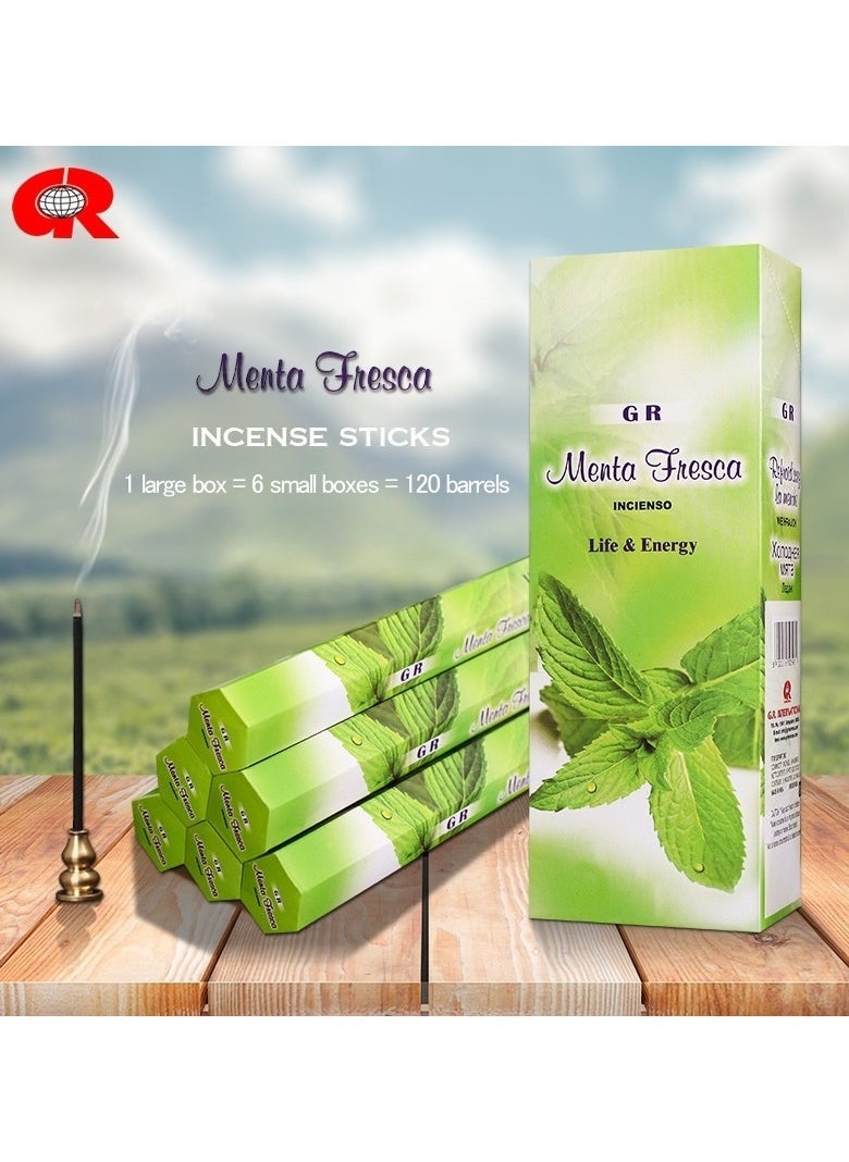 Handmade Menta Fnesca Incense Sticks for Yoga Meditation Healing Soothing Prayer and Romance Atmosphere
