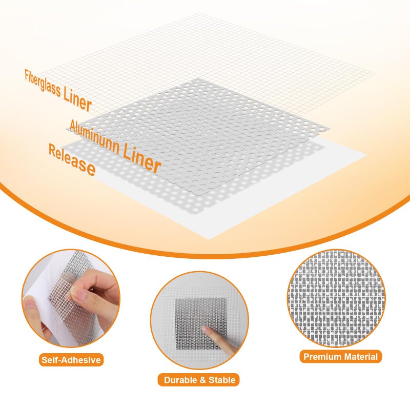 Romeda Drywall Patch Kit 11 Pack, 4/6/8 Inch Wall Patch with Extended Self Adhesive Mesh, Dry Wall Patch with Scraper and Sandpaper for Hole Repair - Image 5