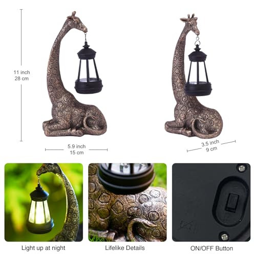 Goodeco 11 "Giraffe Statue for Garden and Home Decor - Ideal for Giraffe & Mom Gifts, Birthdays, Women's Presents, and More! Eye-Catching Ornament for Indoor and Outdoor Use (Giraffe) - Image 4