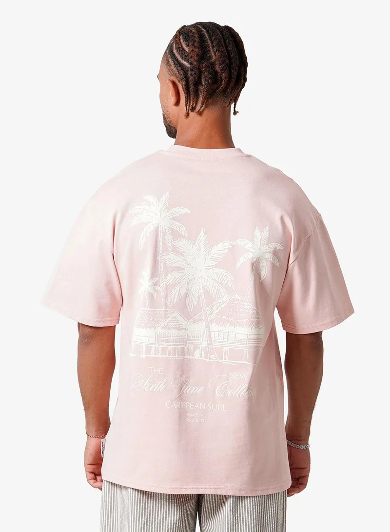 Sixth June Caribbean Hut Relaxed Tshirt