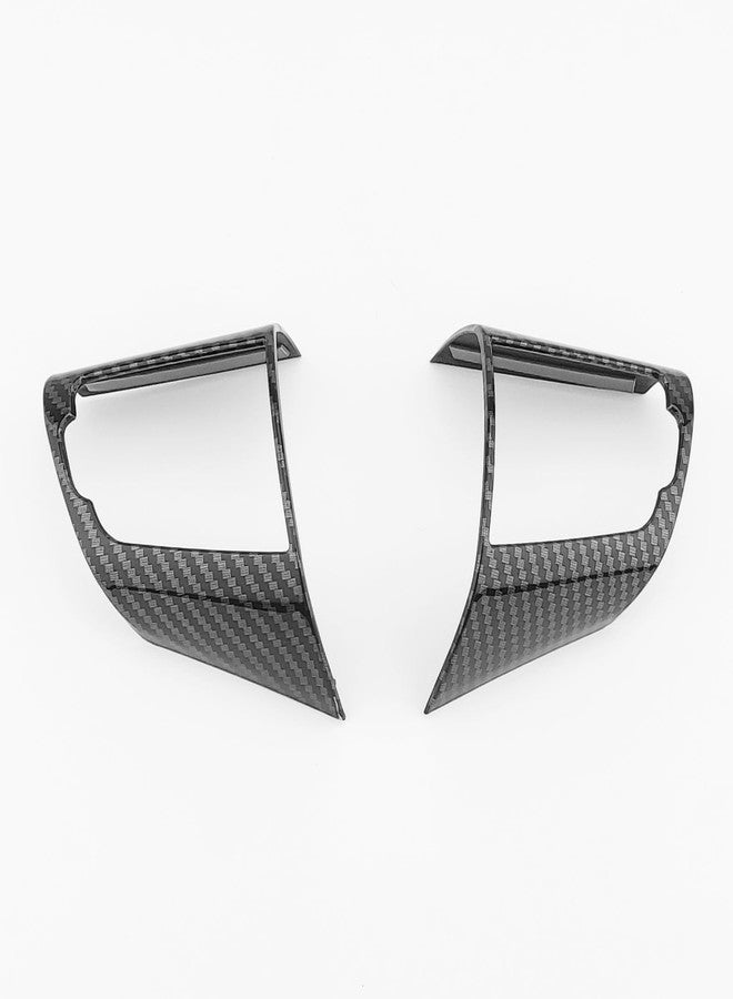 JUIVEEL Carbon Fiber Car Steering Wheel Button Panel Frame Cover Decor Sticker Compatible with Kia Stinger 2017-2024 Accessories - Image 2