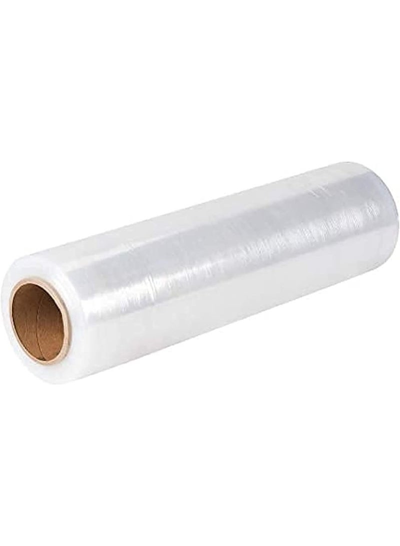 Stretch Wrap 19.5" x 1000 Feet 80 Gauge Industrial Strength with Plastic Handle, Plastic Pallet Supplies Durable Self-Adhering for Packing, Moving, Heavy Duty Shrink Film Rolls (2) - Image 1
