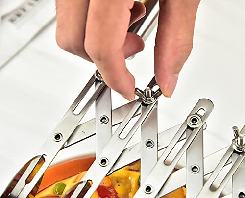 Dadamong 5 Wheel Pastry Cutter with Handle, Stainless Steel Adjustable Pizza Slicer Multi-Round Dough Cutter Roller, Fondant Ribbon Cutter, Pasta Maker, Noodle Cutter, Ravioli Cutter Wheel - Image 4
