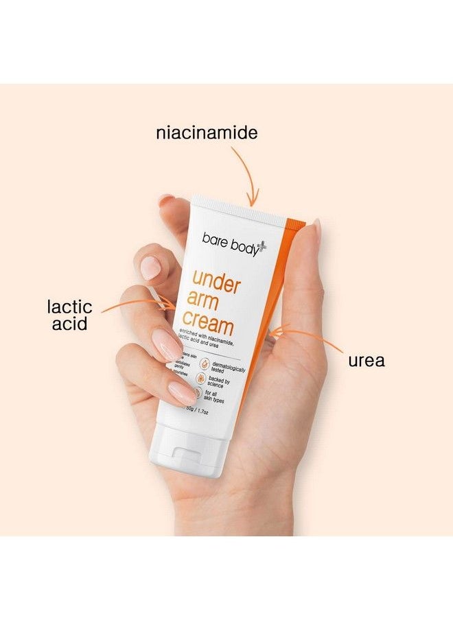 Bare Body Essentials - Bare Body Plus Underarm Cream Dermatologically Approved With Niacinamide And Lactic Acid Lighten Dark And Patchy Underarms 50Gm - Image 1