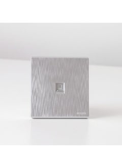 Milano Single Data Outlet Network Socket Insert Keystone Jack Faceplate For Home Appliances Computers Telephones Cat6 Aura Slvr