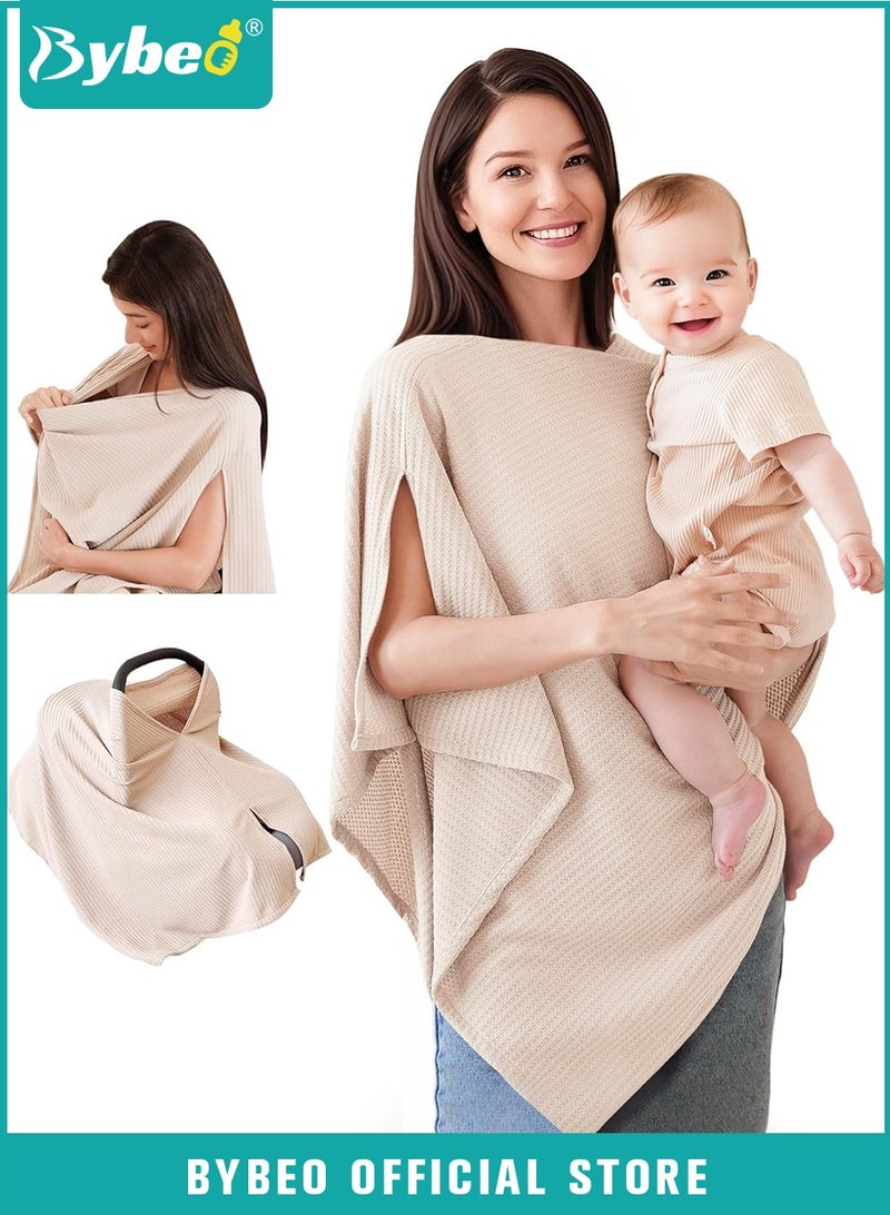 بيبو غطاء الرضاعة الطبيعية للأمهات - وشاح الخصوصية 360 درجة، 8 استخدامات في منتج واحد. وشاح تغذية ناعم وقابل للتنفس، مناسب للرضاعة في مقعد السيارة وعربات التسوق. قابل للغسل والتجفيف في الغسالة. - Image 1