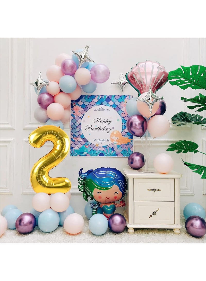 40 Inch Gold Digit Helium Foil Birthday Party Balloons Number 2 - Image 2