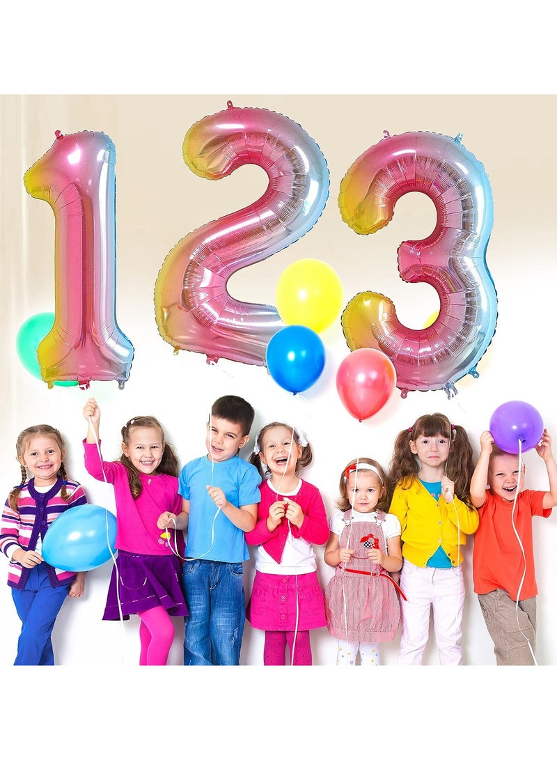 40 Inch Gold Digit Helium Foil Birthday Party Balloons Number 2 - Image 4
