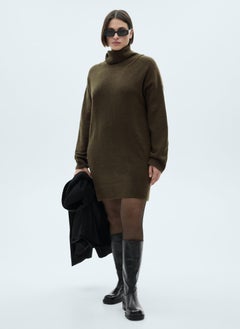 MANGO Short Turtleneck Knitted Dress  - Image 1