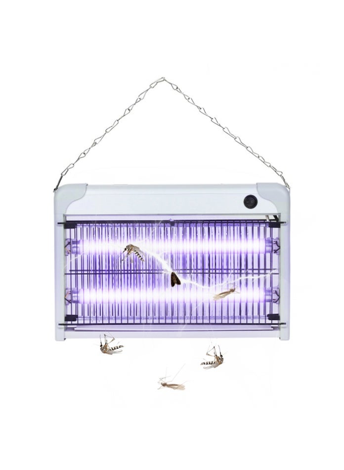 في ماكس صاعق حشرات كهربائي LED داخلي 41 سم، صاعق حشرات، صاعق ذباب، قاتل للبعوض، 20 واط قابل للتعليق، سهل التنظيف، صينية قابلة للغسل، مناسب للسوبر ماركت، المطعم، المطبخ (20 واط - 41 سم) - Image 2