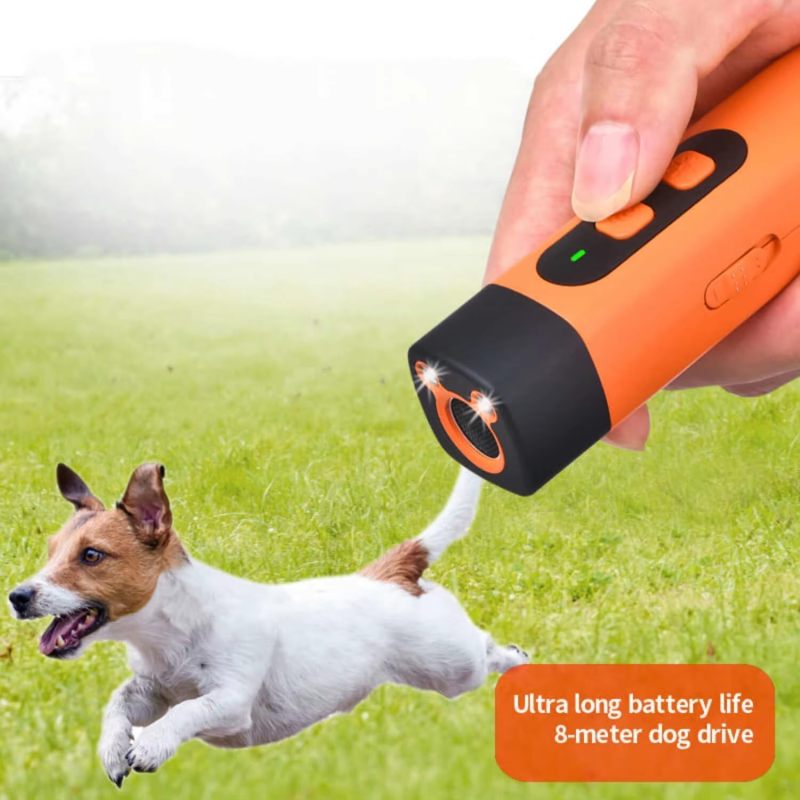-جهاز منع النباح Bark Shield للكلاب، جهاز ردع نباح الكلاب مع شاشة عالية الدقة ومصباح LED، أوقف السلوك السيئ دون صراخ أو ضرب (قطعة واحدة، أصفر) - Image 3