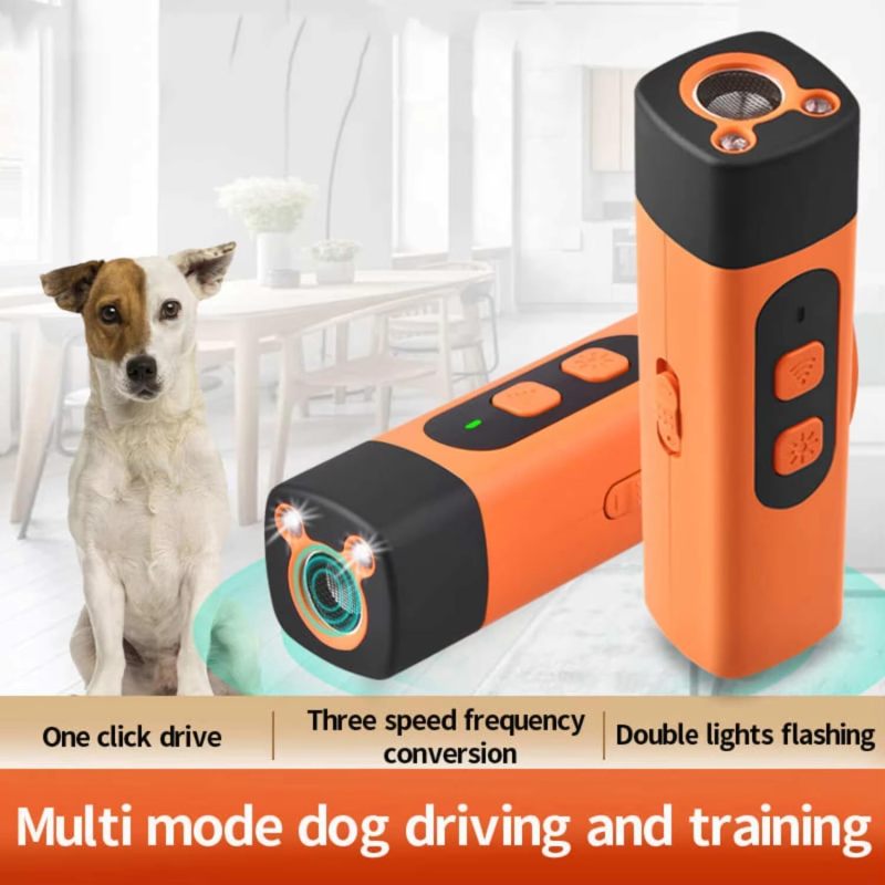 -جهاز منع النباح Bark Shield للكلاب، جهاز ردع نباح الكلاب مع شاشة عالية الدقة ومصباح LED، أوقف السلوك السيئ دون صراخ أو ضرب (قطعة واحدة، أصفر) - Image 4