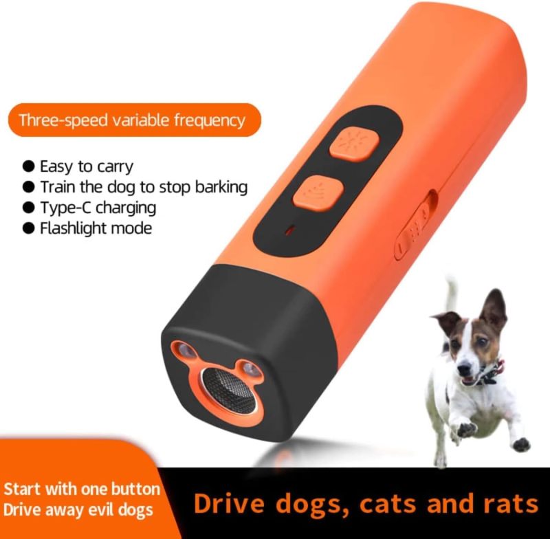 -جهاز منع النباح Bark Shield للكلاب، جهاز ردع نباح الكلاب مع شاشة عالية الدقة ومصباح LED، أوقف السلوك السيئ دون صراخ أو ضرب (قطعة واحدة، أصفر) - Image 2