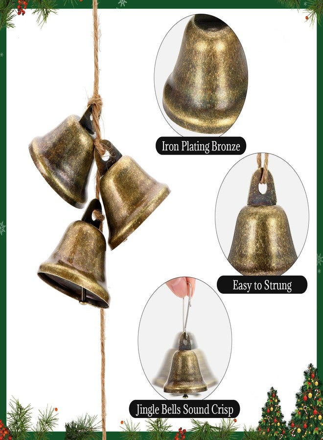 LIGHOON Craft Bells, 24 PCS Bronze Jingle Bells Vintage Bells (1.7" X 1.5") Small Brass Bells for Wind Chimes Housebreaking Making Dog Potty Training Doorbell Wedding Decor DIY Favor Crafts Christmas Tree - Image 3