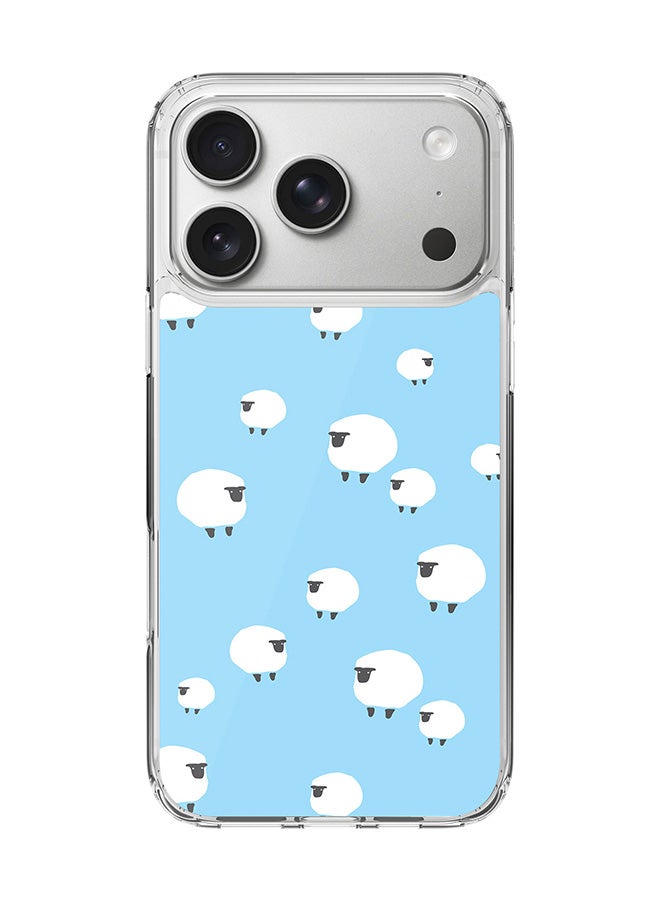 Stylizedd Classic Clear MagSafe Case for iPhone 17 Pro , Hybrid Soft Case Flexible Edges Anti Drop TPU PC Gel Thin Transparent Cover [ Designed for iPhone 17 Pro ] - Counting Sheep Full Print