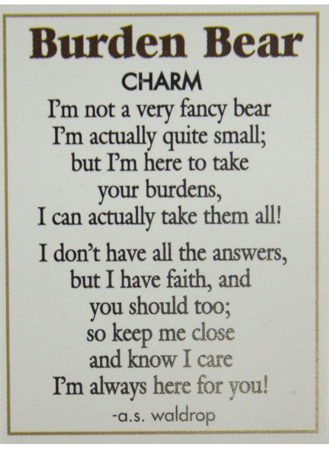 GANZ Burden Bear Zinc Pocket Charm w/Story Card by Ganz - Image 4