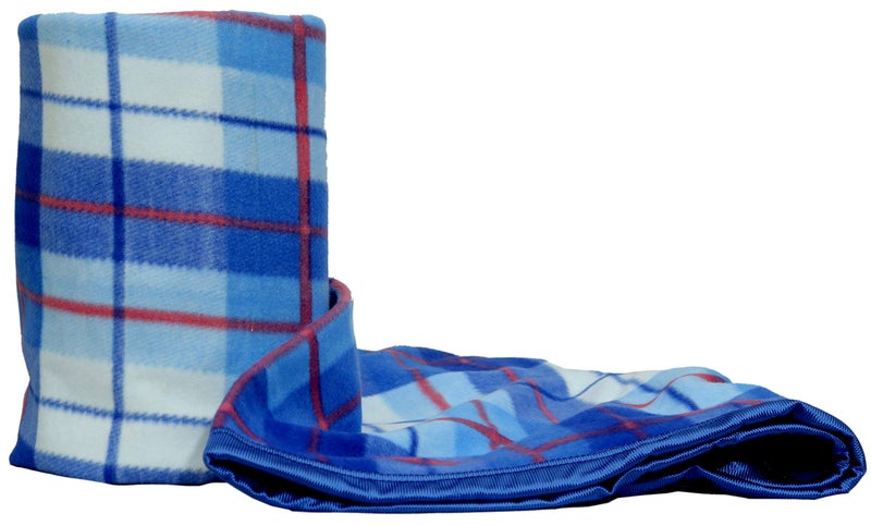 Goyal's ® Checker Fleece AC Blanket (Microfibre, Multicolor, Size- 60x90 in) - Blue - Image 5