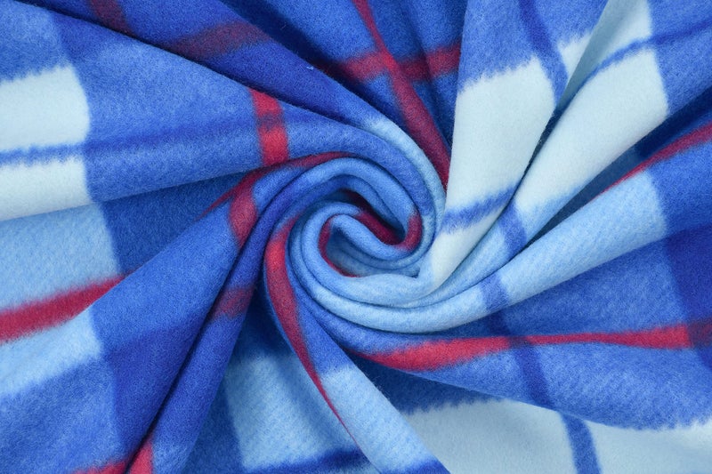 Goyal's ® Checker Fleece AC Blanket (Microfibre, Multicolor, Size- 60x90 in) - Blue - Image 4
